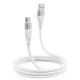 Кабель Proove Soft Silicone USB to Type-C 3A 2m White (CCSO20001222) - Фото 2