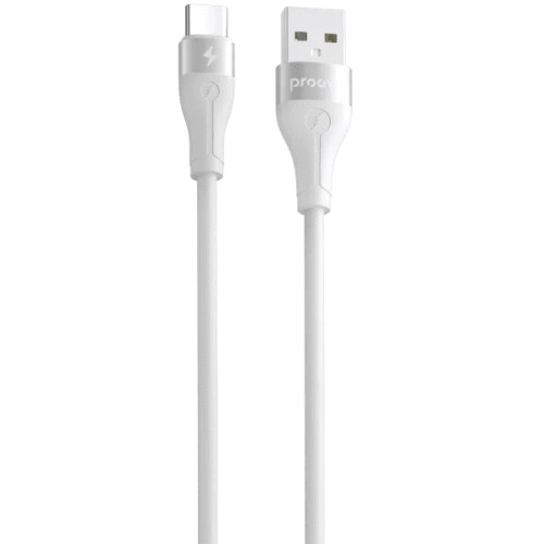 Кабель Proove Soft Silicone USB to Type-C 3A 2m White (CCSO20001222)