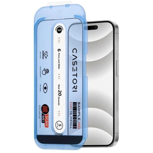 Захисне скло Casetori Clear Protection для iPhone 16 Pro Max/17 Pro Max Black