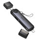Кардрідер Hoco HB56B 3-in-1 (Type-C+Lightning) Black - Фото 3