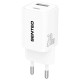 Мережевий зарядний пристрій Senteo S-03 USB-A/USB-C PD3.0&QC3.0 20W White - Фото 1