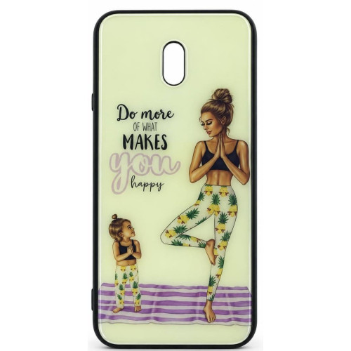 Чохол Glass Case Girls для Xiaomi Redmi 8A Mother Yoga