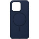 Чехол Silicone Case Thin Circle with MagSafe для iPhone 15 Pro Sapphire Blue