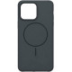 Чехол Silicone Case Thin Circle with MagSafe для iPhone 15 Pro Max Charcoal Grey Black