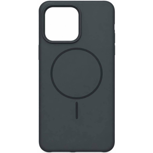 Чохол Silicone Case Thin Circle with MagSafe для iPhone 15 Pro Max Charcoal Grey Black