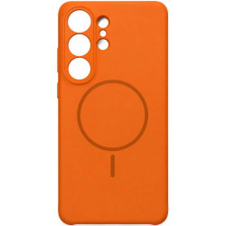 Чехол Silicone Case with MagSafe для Samsung S26 Ultra S948 Orange