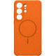 Чехол Silicone Case with MagSafe для Samsung S26 Ultra S948 Orange