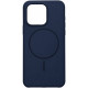 Чохол Silicone Case Thin Circle with MagSafe для iPhone 15 Pro Max Sapphire Blue