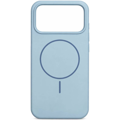 Чехол Silicone Case Thin Circle with MagSafe для iPhone 17 Pro Max New Sky Blue