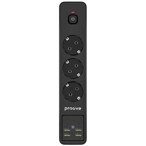 Фільтр живлення Proove Power Strip P-03 (3 розетки + 4 USB + 2 Type-C) 2m Black (PSP342420001)