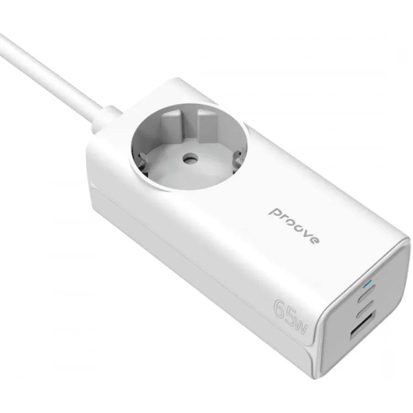 Фільтр живлення Proove Power Strip PD-02 65W (2 Type-C + 1USB) White (PSP165210001)