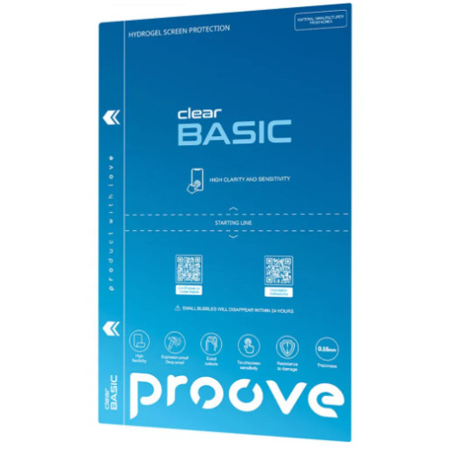 Защитная гидрогелевая пленка Proove Hydrogel Screen Protection BASIC прозрачная (GGBA11600150)
