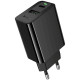 Мережевий зарядний пристрій Hoco CS95A Leader PD30W+QC3.0 (1USB-A/1C) Black - Фото 1