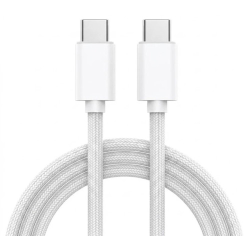 Кабель Type-C to Type-C for iPhone 17 1m 60W Woven White