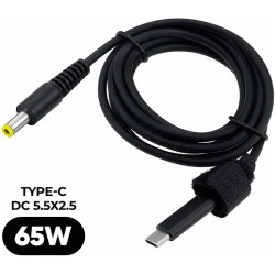 Кабель живлення ArmorStandart Type-C to DC 5.5x2.5 DC 5.5x2.5 18.5-20V Flat 1m (ARM91553)