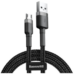 Кабель Baseus Cafule USB to Micro 2.4A 1m Gray/Black (CAMKLF-BG1)