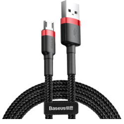 Кабель Baseus Cafule USB to Micro 2.4A 1m Red/Black (CAMKLF-B91)