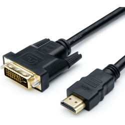 Кабель Atcom HDMI to DVI 2 ferite 1.8m Black (3808)