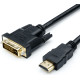 Кабель Atcom HDMI to DVI 2 ferite 1.8m Black (3808) - Фото 1