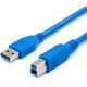 Кабель для принтера Atcom USB 3.0 to Type-B (M/M) 1.8m Blue (12824) - Фото 1