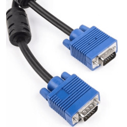 Кабель Atcom VGA to VGA 2 ferite (M/M) 1.8m Black/Blue (15261)