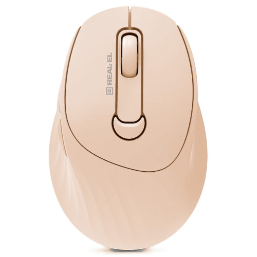 Мишка REAL-EL RM-370W Beige (EL123200056)