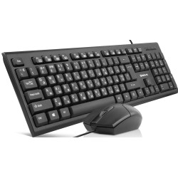 Комплект (клавіатура, мишка) REAL-EL Kit 511 Black (EL123100052)