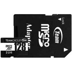 Карта памяти Team Black microSDXC 128GB UHS-I Class 10 + SD-адаптер (TUSDX128GCL10U03)