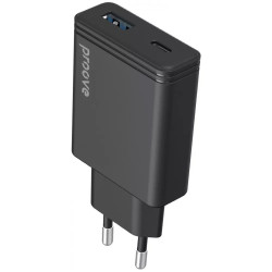 Мережевий зарядний пристрій Proove Slender 65W (Type-C + USB) Black (WCSL65110001)