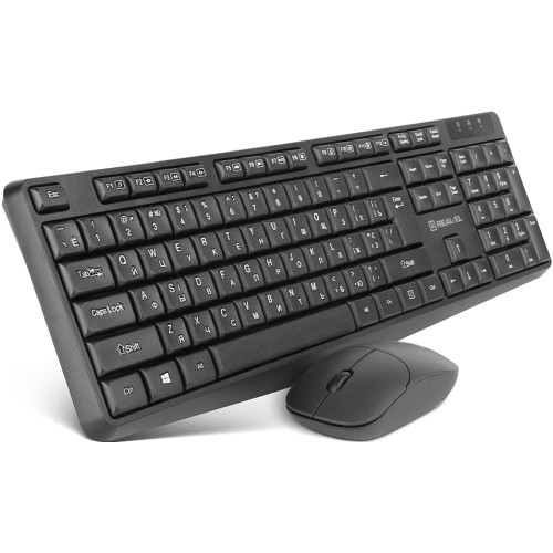 Комплект (клавиатура, мышка) REAL-EL Kit 551W Black (EL123100048)