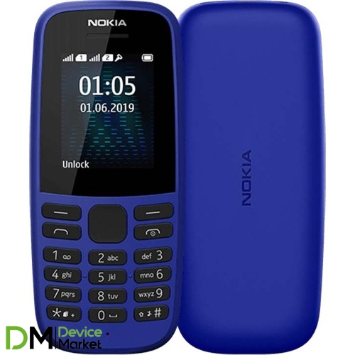 Телефон Nokia 105 DS 2019 Blue