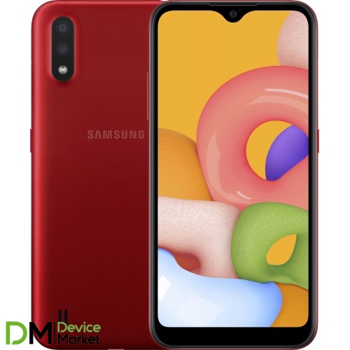Смартфон Samsung Galaxy A01 2/16GB Red SM-A015FZRDSEK UA-UCRF