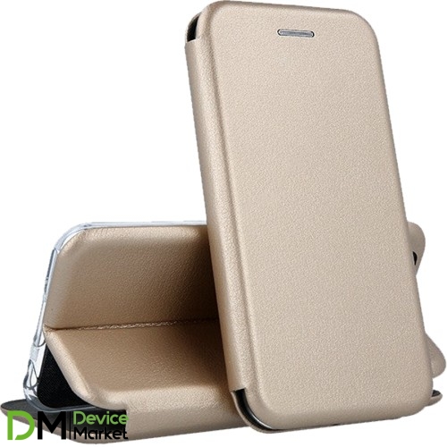 Чехол-книжка Premium Leather Case Samsung A01 (2020) A015F Gold