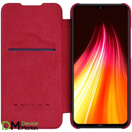 Чехол книжка Nillkin Qin Series для Xiaomi Redmi Note 8 Red