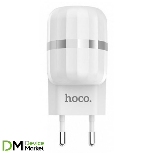 Сетевое зарядное устройство Hoco C41A 2.4A White + micro cabel