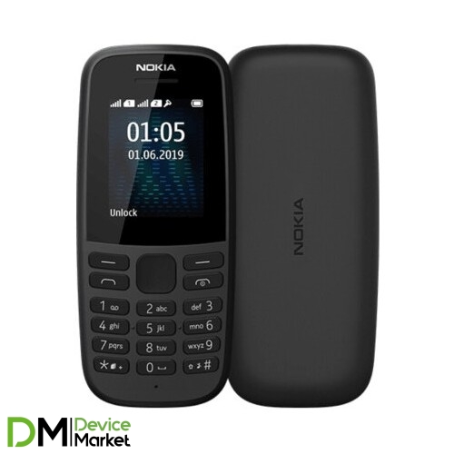 Телефон Nokia 105 SS 2019 Black