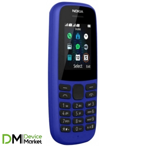 Телефон Nokia 105 SS 2019 Blue