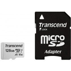 Карта пам'яті Transcend microSDХC 300S 128GB UHS-I U3 + адаптер