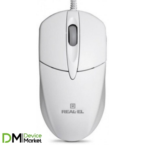 Мышка REAL-EL RM-211 USB White (EL123200014)