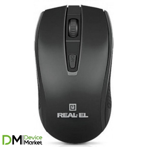 Мишка REAL-EL RM-308 USB Black (EL123200033)