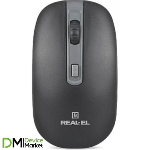 Мишка REAL-EL RM-303 USB Black/Grey (EL123200021)