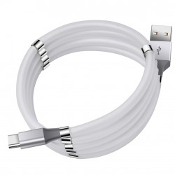 USB кабель Florence MagNet Type-C 1m 3A White