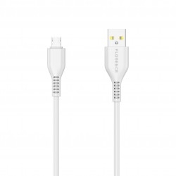 Micro USB кабель Florence Wizer 1m 2.4A White