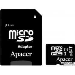 Apacer microSDHC 16 Gb + adapter