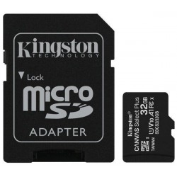 Карта памяти Kingston microSDHC 32GB Canvas Select Plus UHS-I Class 10 + SD-адаптер (SDCS2/32GB)