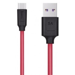 USB кабель Type-C HOCO-X11 5A Black/ Red