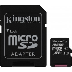 Карта памяти KINGSTON microSDXC 128Gb Canvas Select+ A1 (R100/W85) +ad
