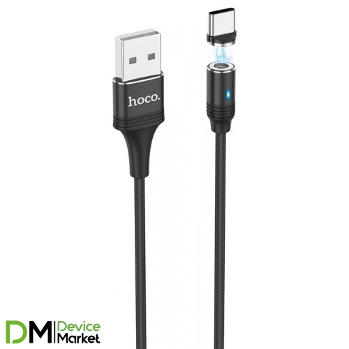 Кабель Hoco U76 Fresh USB to Type-C magnetic Black