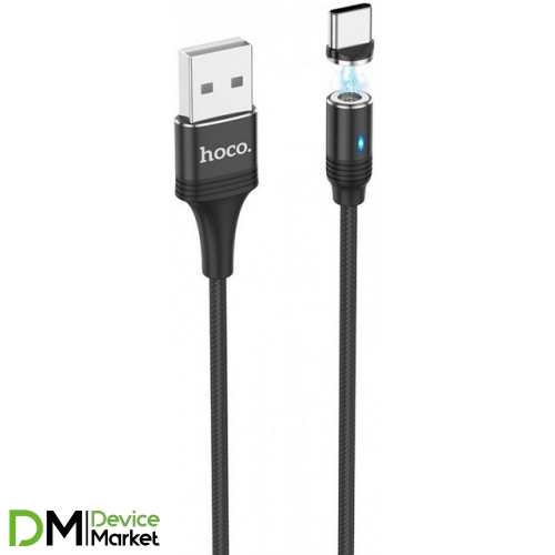 Кабель Hoco U76 Fresh USB to Lightning magnetic Black