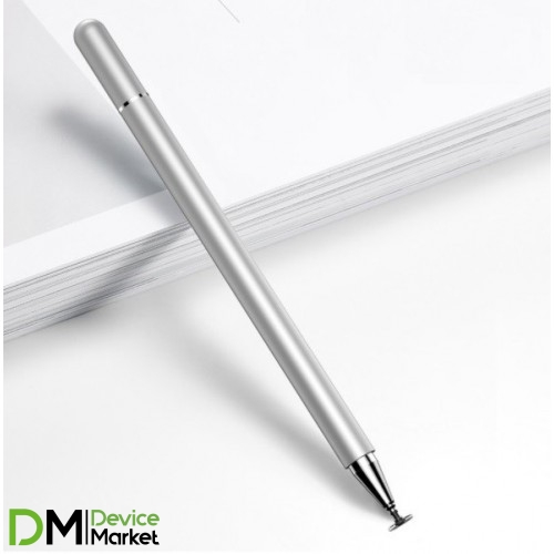Стилус ручка Pencil для рисования на планшетах и смартфонах Silver
